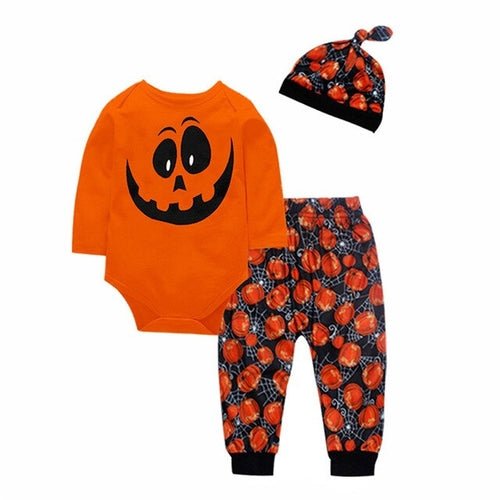 Halloween 3PCS Outfits Set Toddler Baby Boys Girls