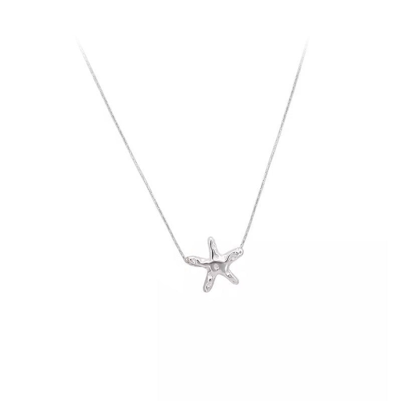 starfish s925 sterling silver lava necklace