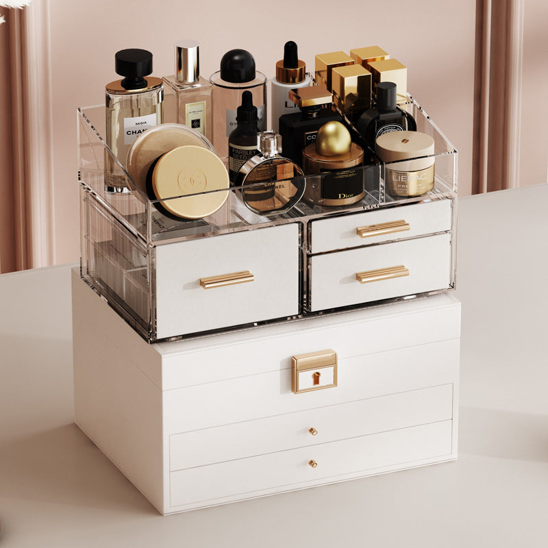 European multi-layer household PU leather jewelry box