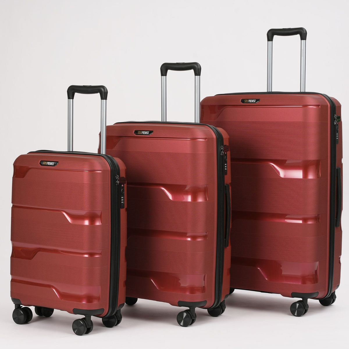 24-inch Red Hardcase Roller Luggage