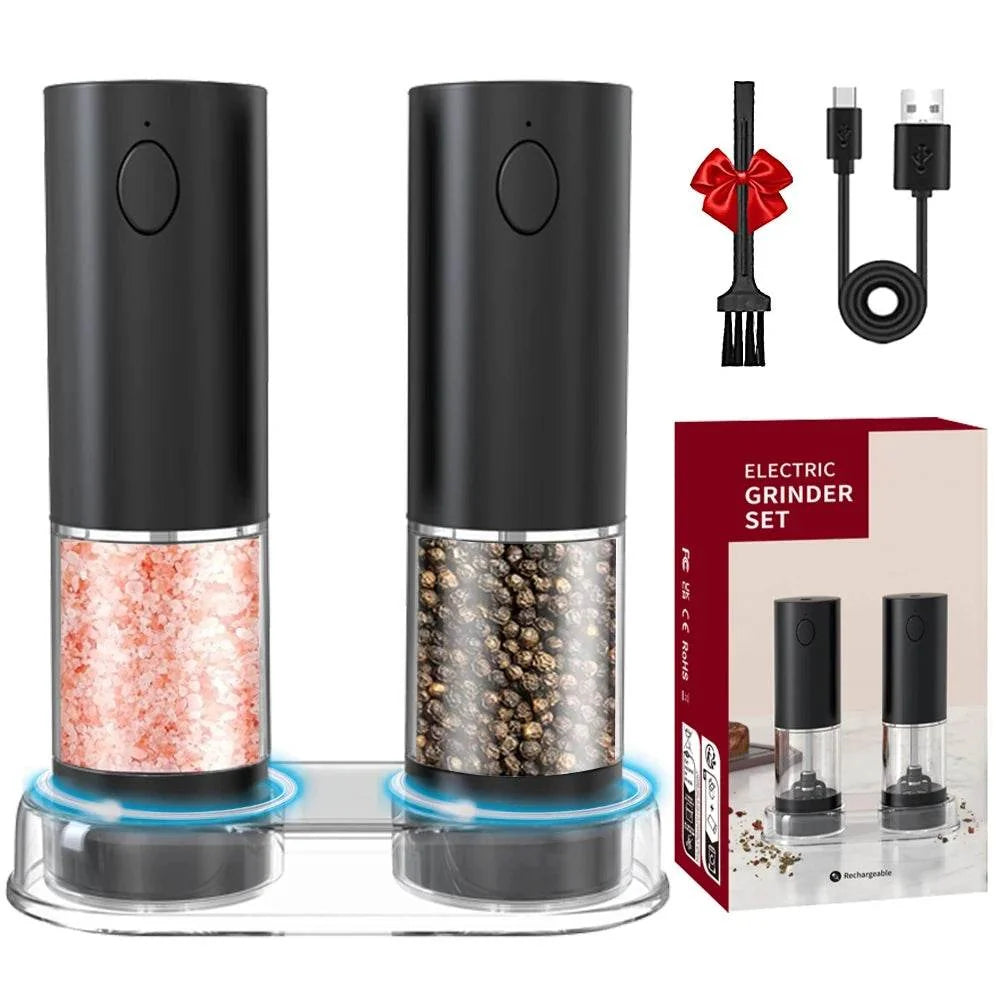 Rechargeable Electric Pepper Grinder – Adjustable Spice Mill