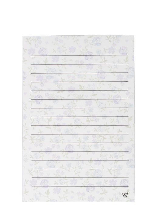 Lilac & Blue Floral Notepad