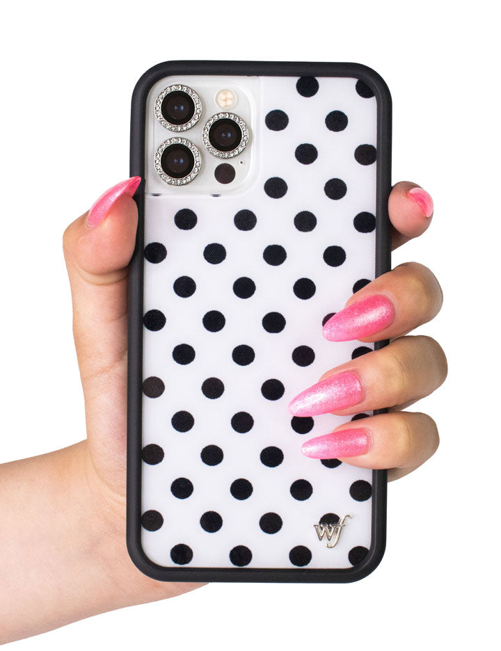 Polka Dot | White and Black iPhone Case