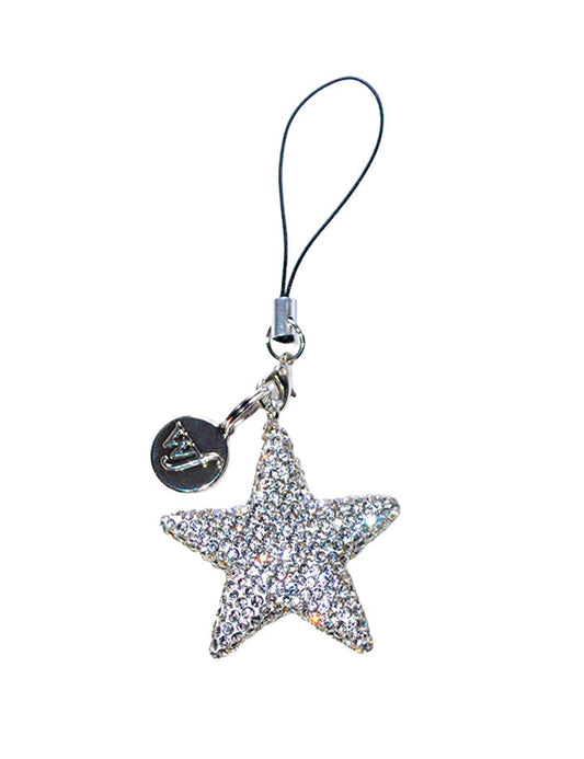 Rhinestone Star Charm | White