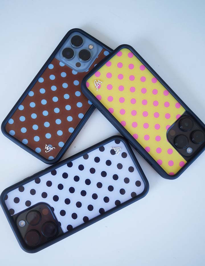 Polka Dot | White and Black iPhone Case
