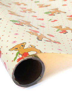 Oh Deer and Red Gingham Hearts Gift Wrap - 2 Pack