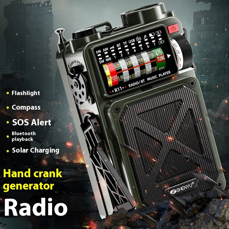 Hand-Crank Generator & Solar Power Bank