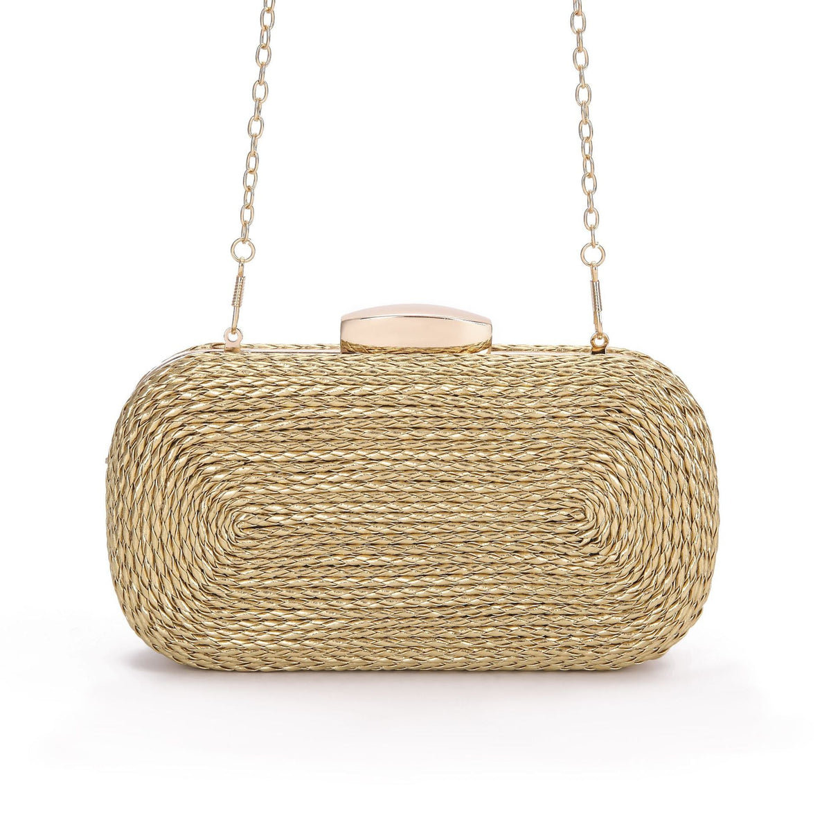 PU women's bag single shoulder woven evening bag