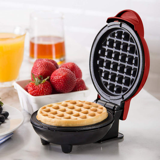🧇 Mini Waffle Maker – 4” Nonstick Personal Waffle Machine