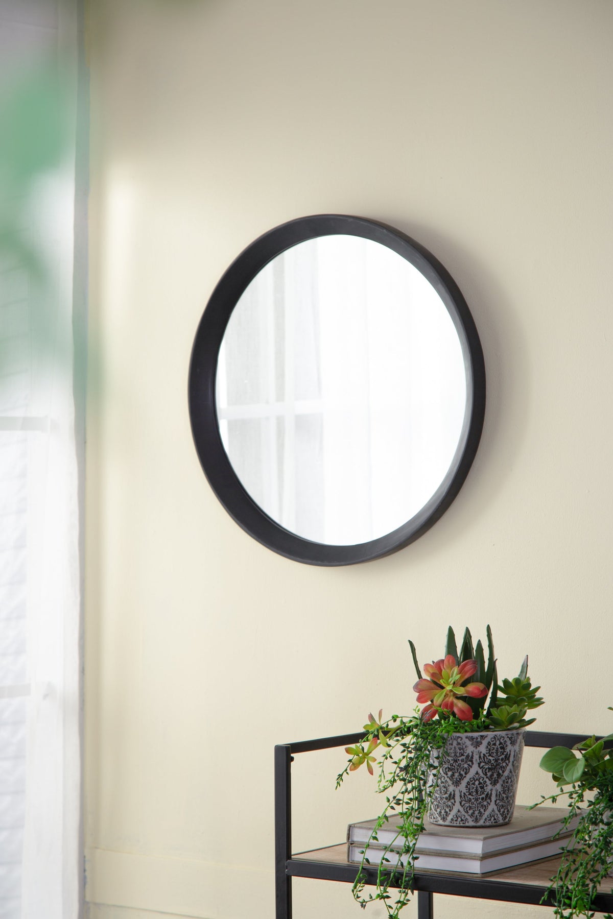 Solid Mango Wood Frame Wall Mirror, Available in 2 Colors