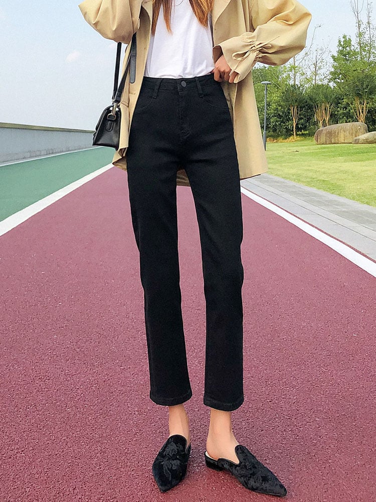Nine Points High Waist Slimming Trousers