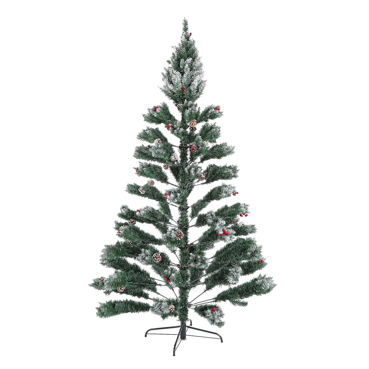 Prelit Artificial Christmas Tree with Multicolor LED Lights and Full