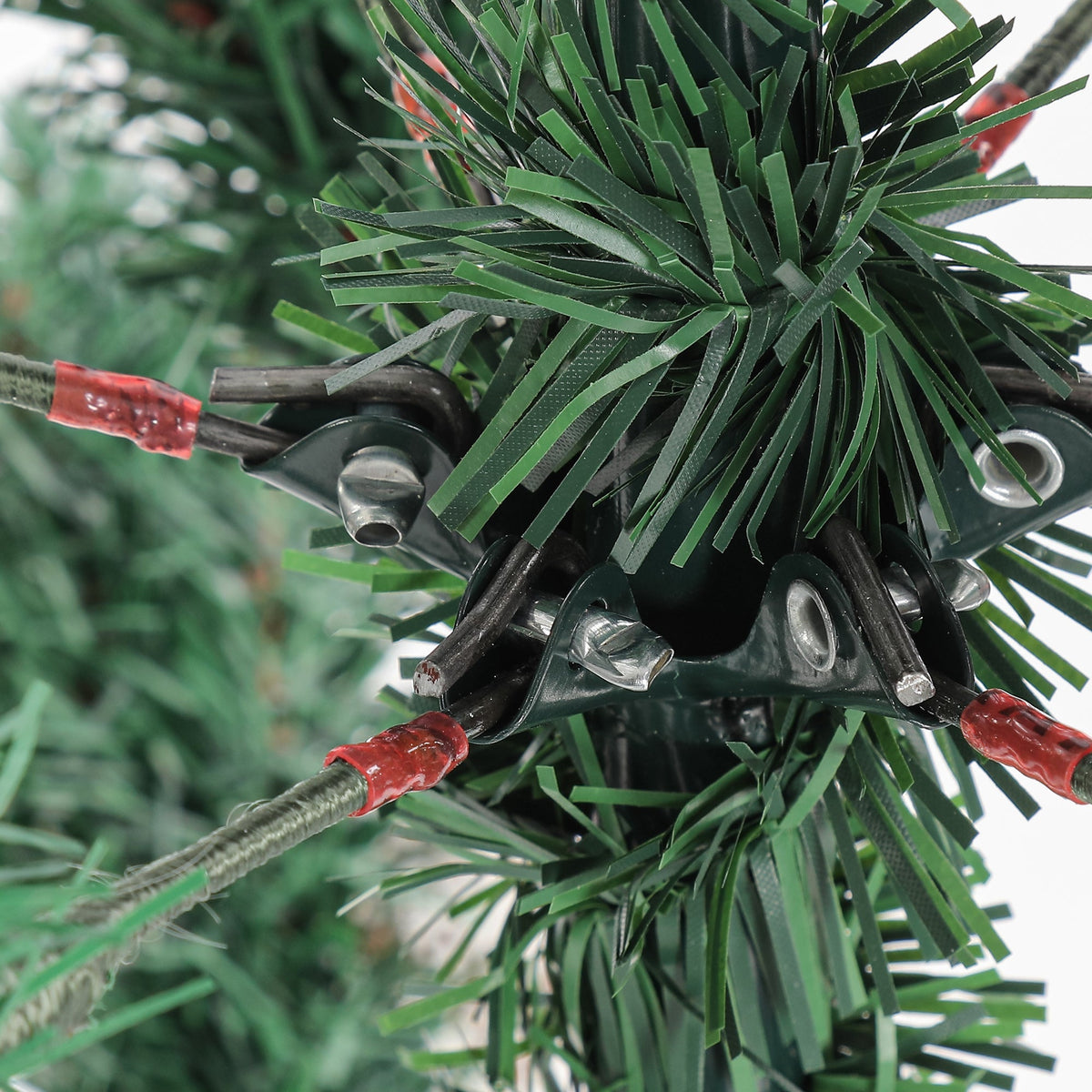 Prelit Artificial Christmas Tree with Multicolor LED Lights and Full