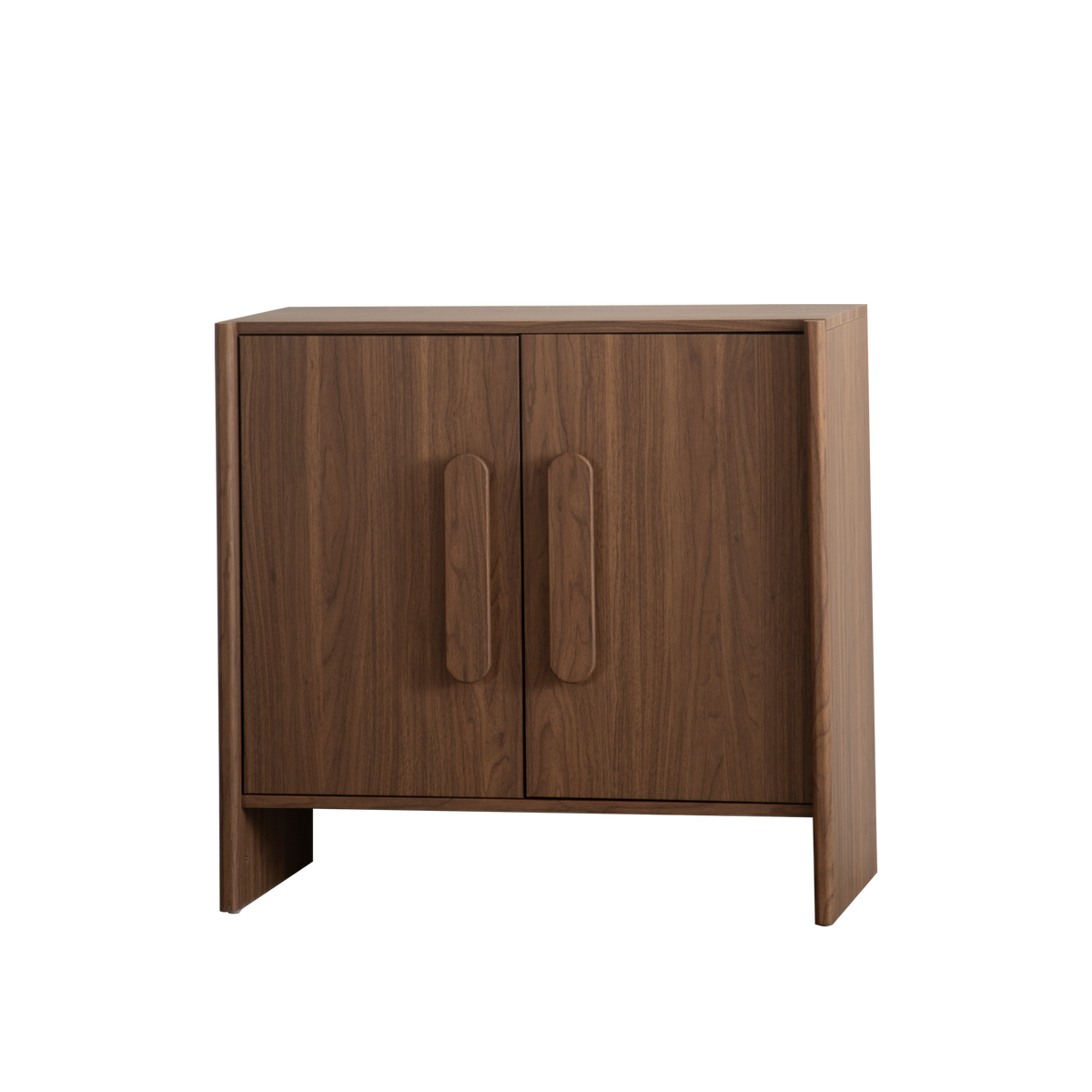 Walnut Sideboard Cabinet with Two Doors and Adjustable Interior