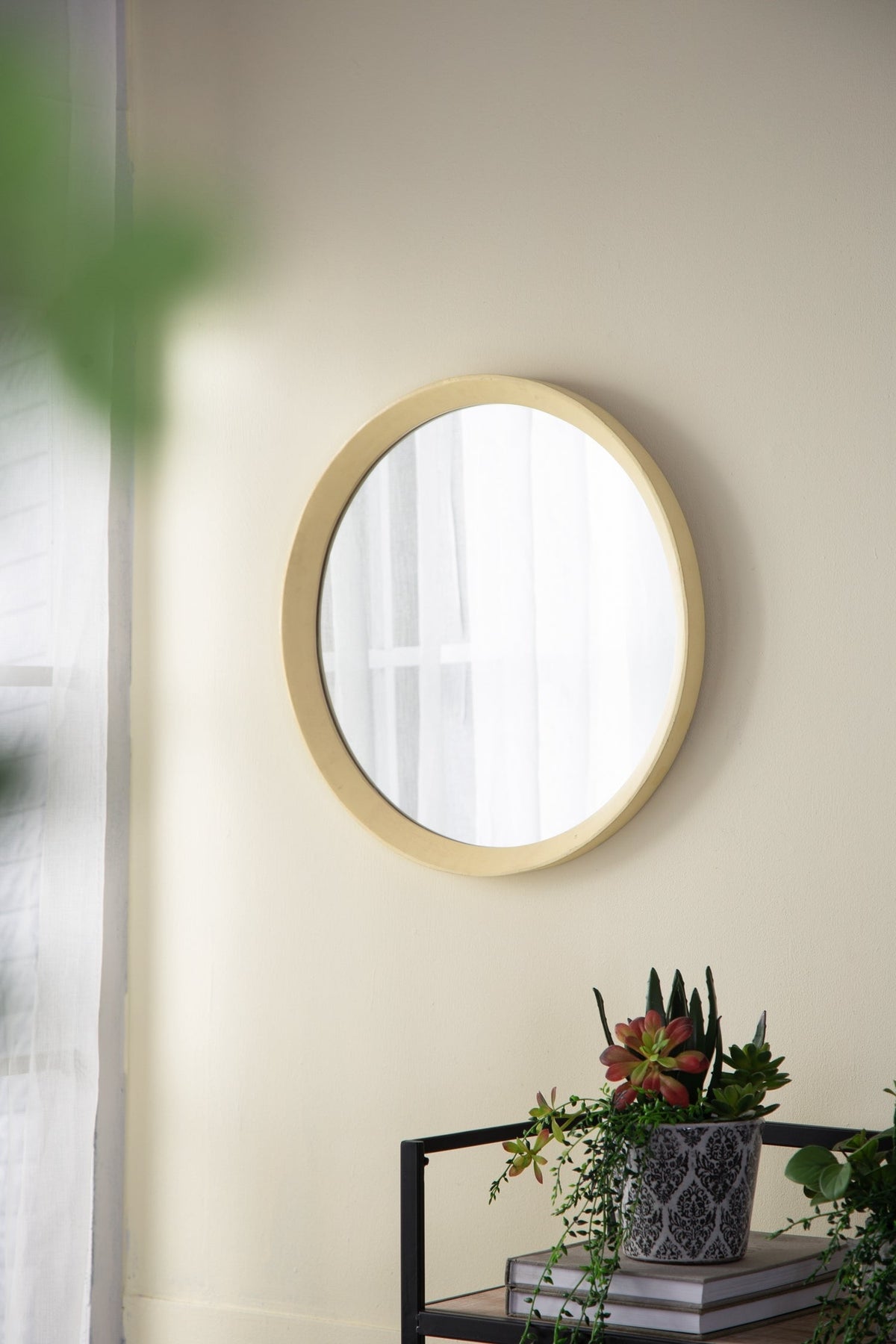 Solid Mango Wood Frame Wall Mirror, Available in 2 Colors