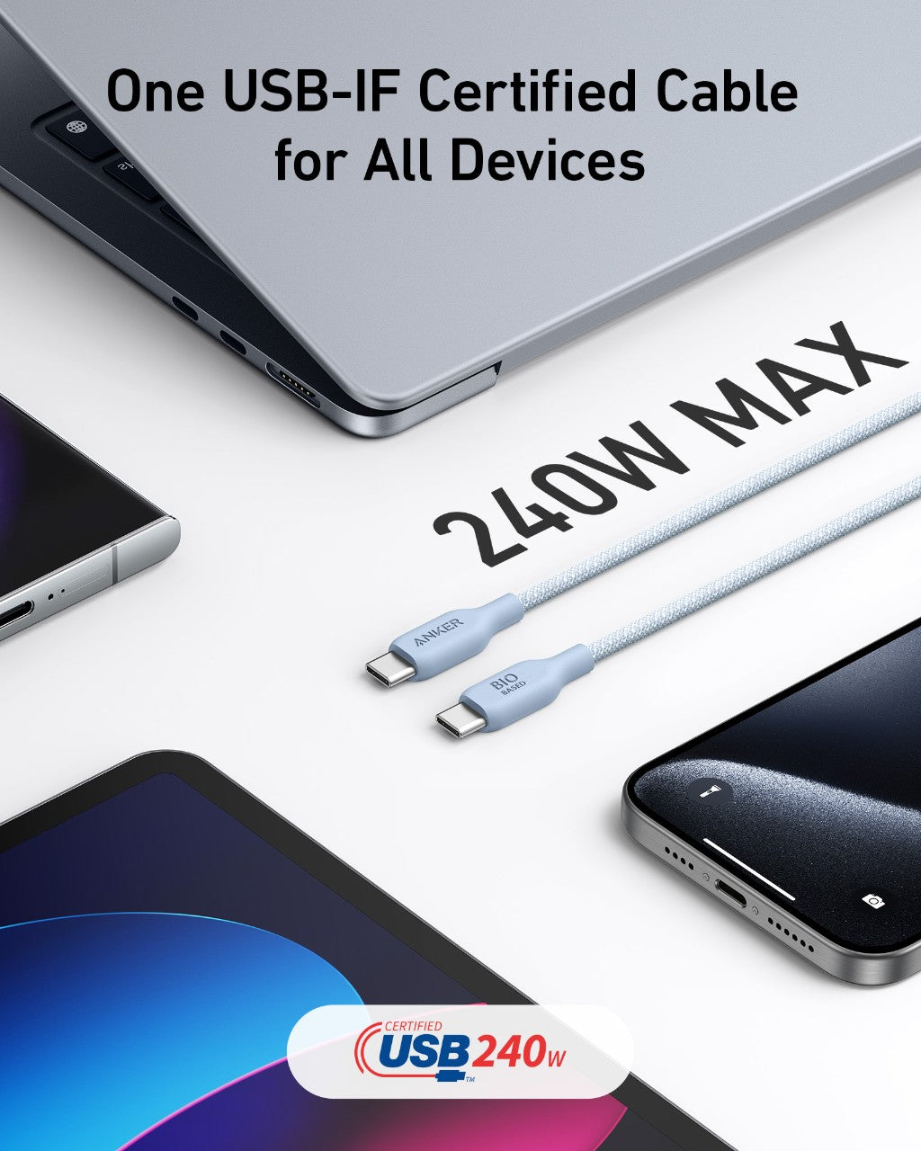 Anker <b>543</b> USB-C to USB-C Cable (Bio-Braided)