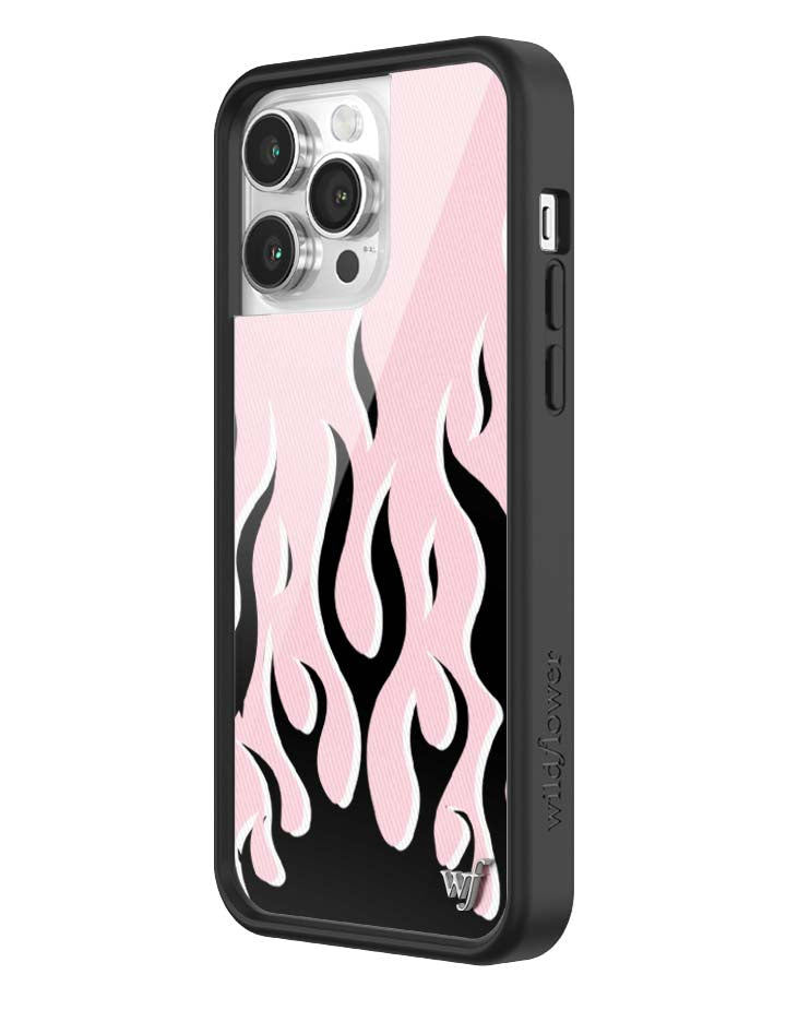 Flames | Pink & Black iPhone Case