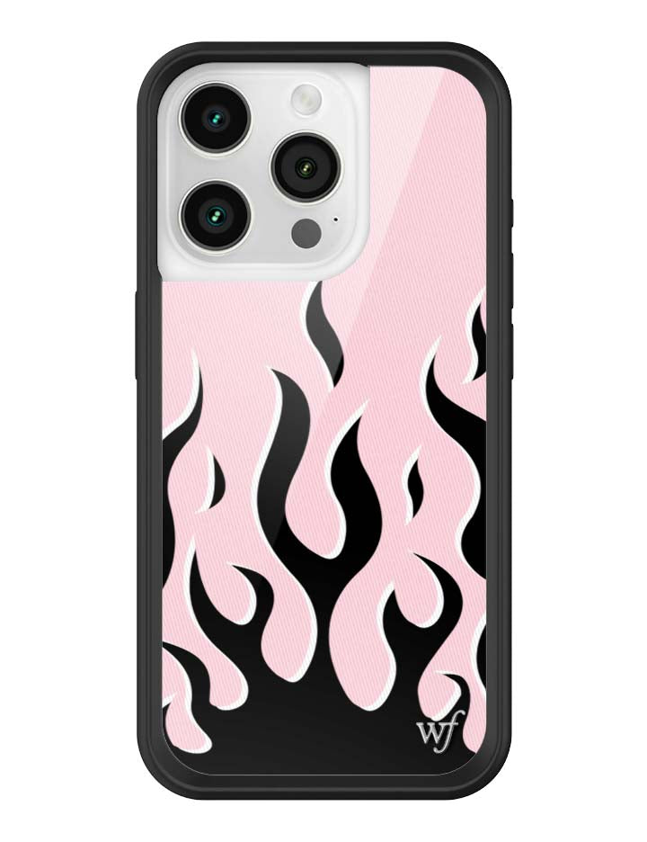 Flames | Pink & Black iPhone Case