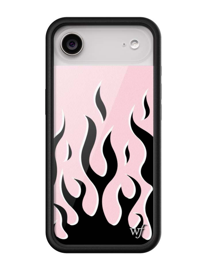 Flames | Pink & Black iPhone Case