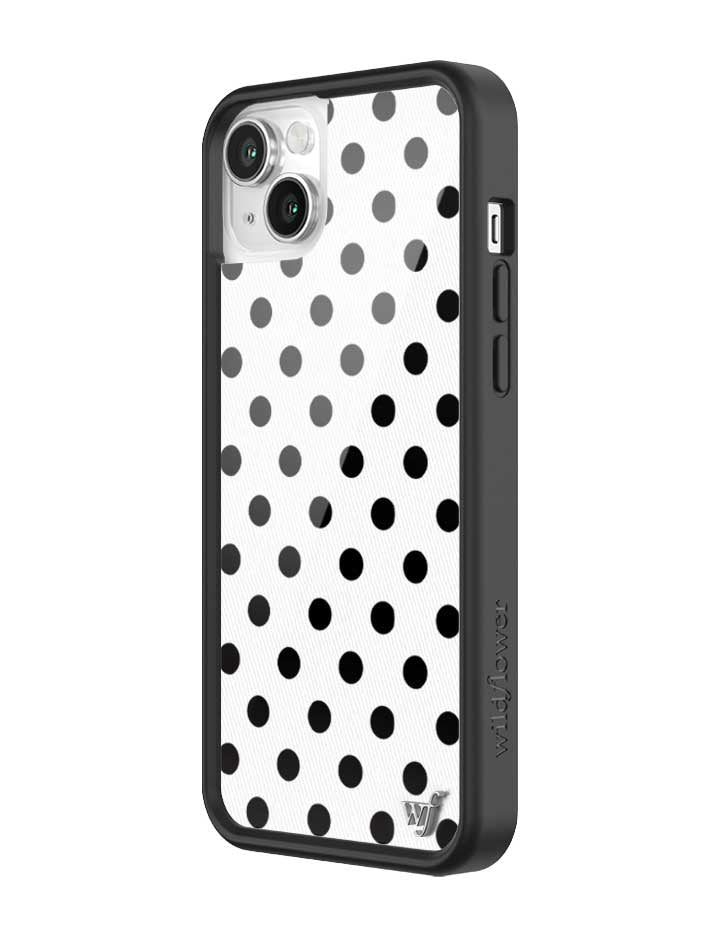 Polka Dot | White and Black iPhone Case