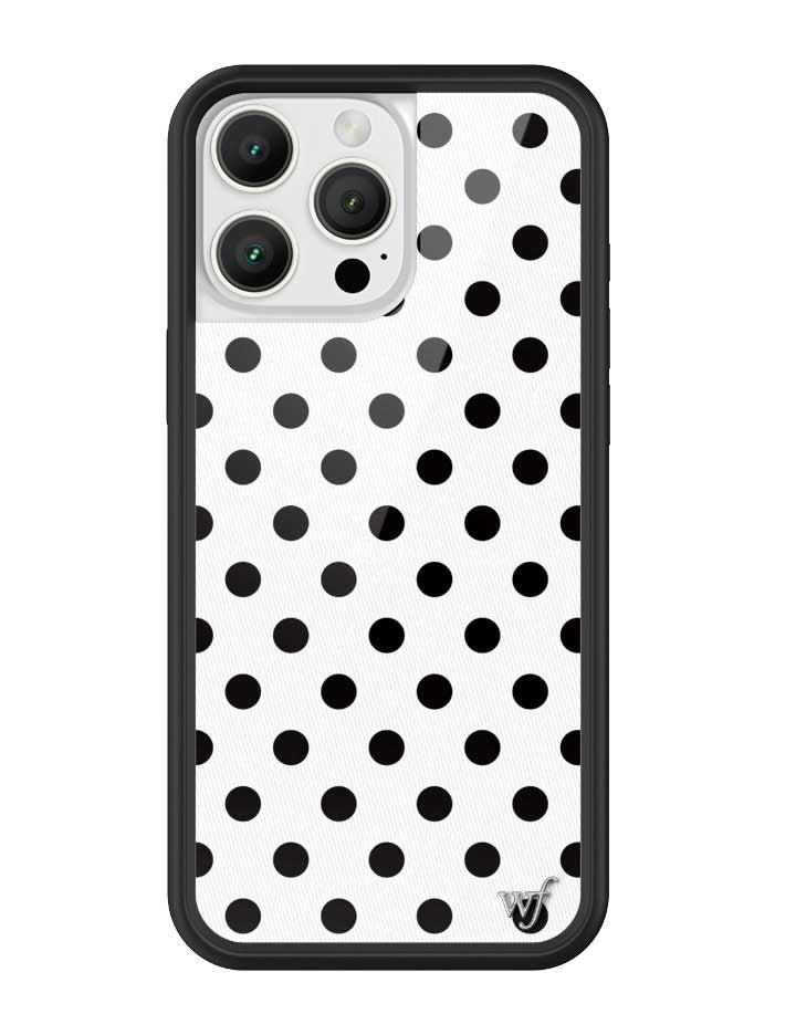 Polka Dot | White and Black iPhone Case