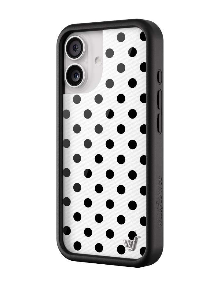 Polka Dot | White and Black iPhone Case