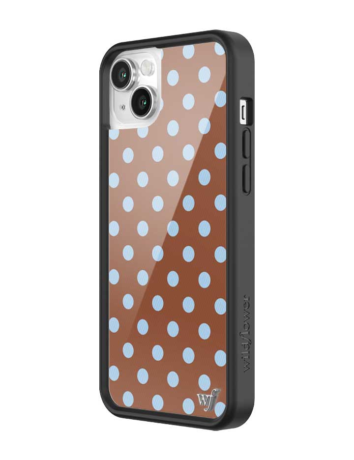 Polka Dot | Brown and Blue iPhone Case
