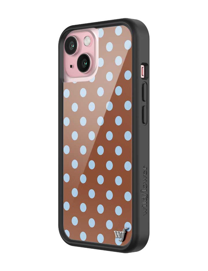 Polka Dot | Brown and Blue iPhone Case