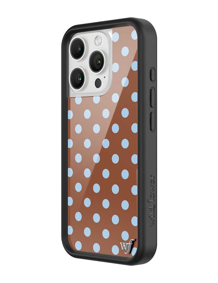 Polka Dot | Brown and Blue iPhone Case