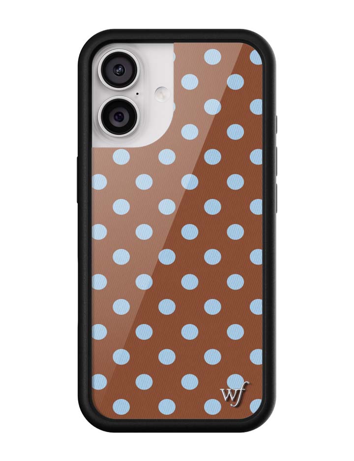 Polka Dot | Brown and Blue iPhone Case