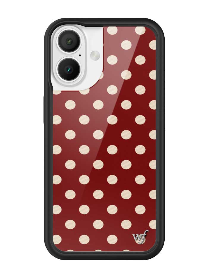 Polka Dot | Burgundy and Cream iPhone Case