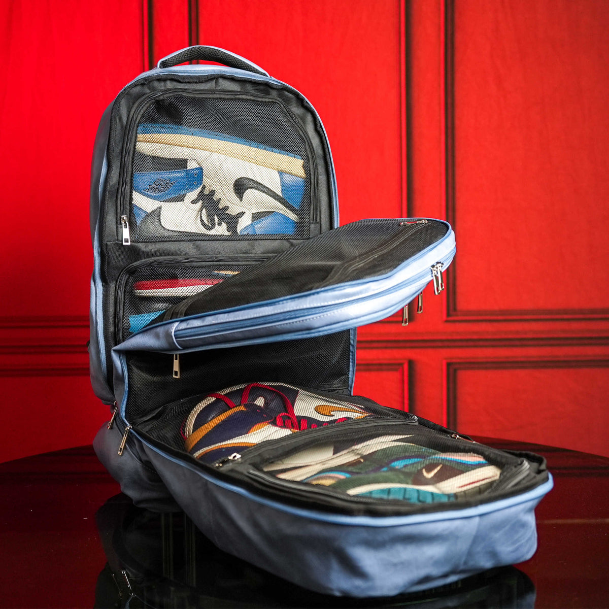 Baby Blue Leather Patented Carry-On Backpack (Only 300 Made)