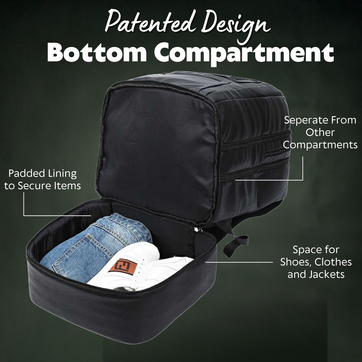 Grey Leather Carry-On Patented Backpack (Only 300 Made)