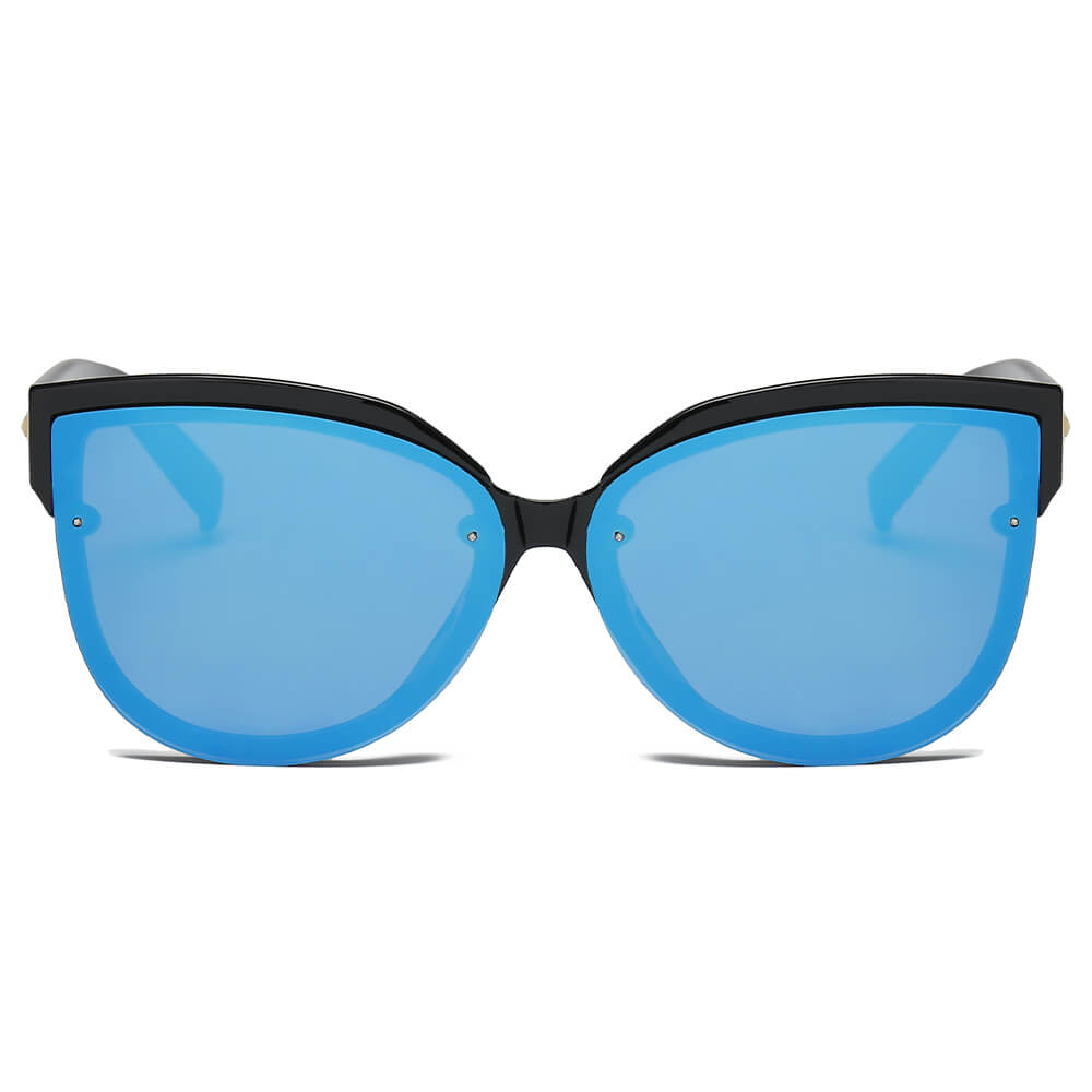 LENOIR | Women Oversized Mirrored Cat Eye Sunglasses