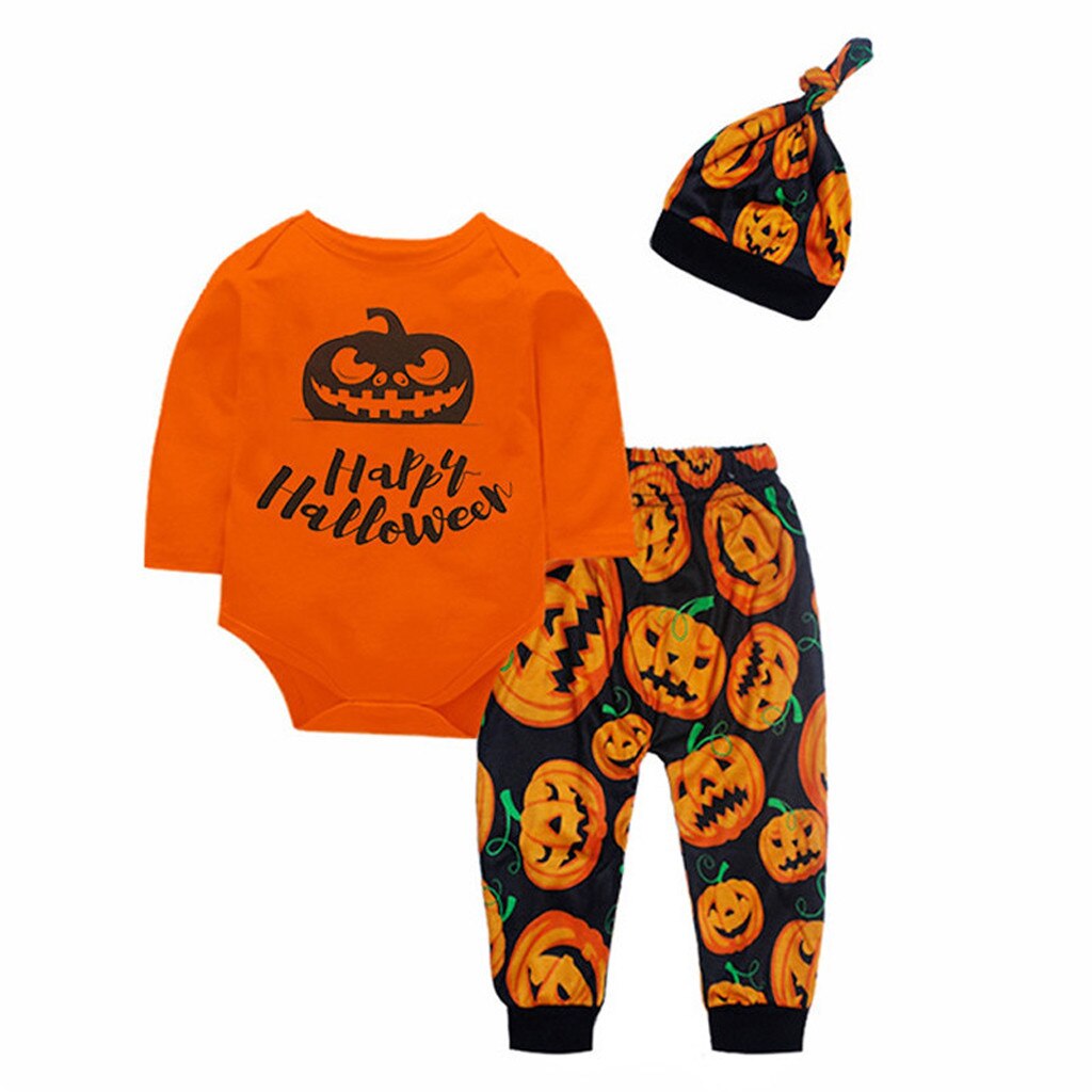 Halloween 3PCS Outfits Set Toddler Baby Boys Girls