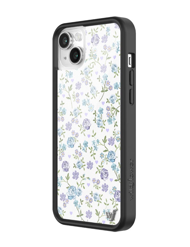 Lilac and Blue Floral iPhone Case