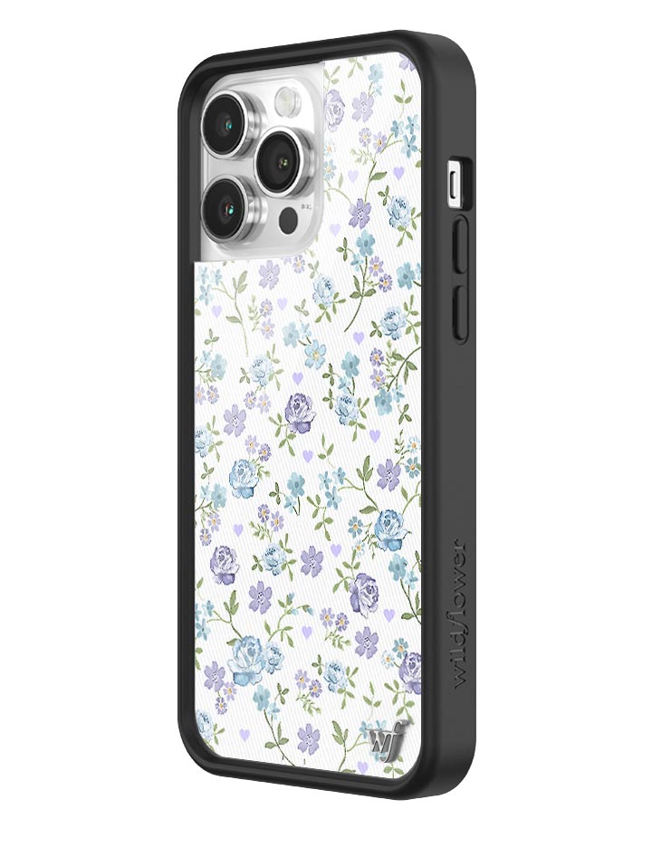Lilac and Blue Floral iPhone Case