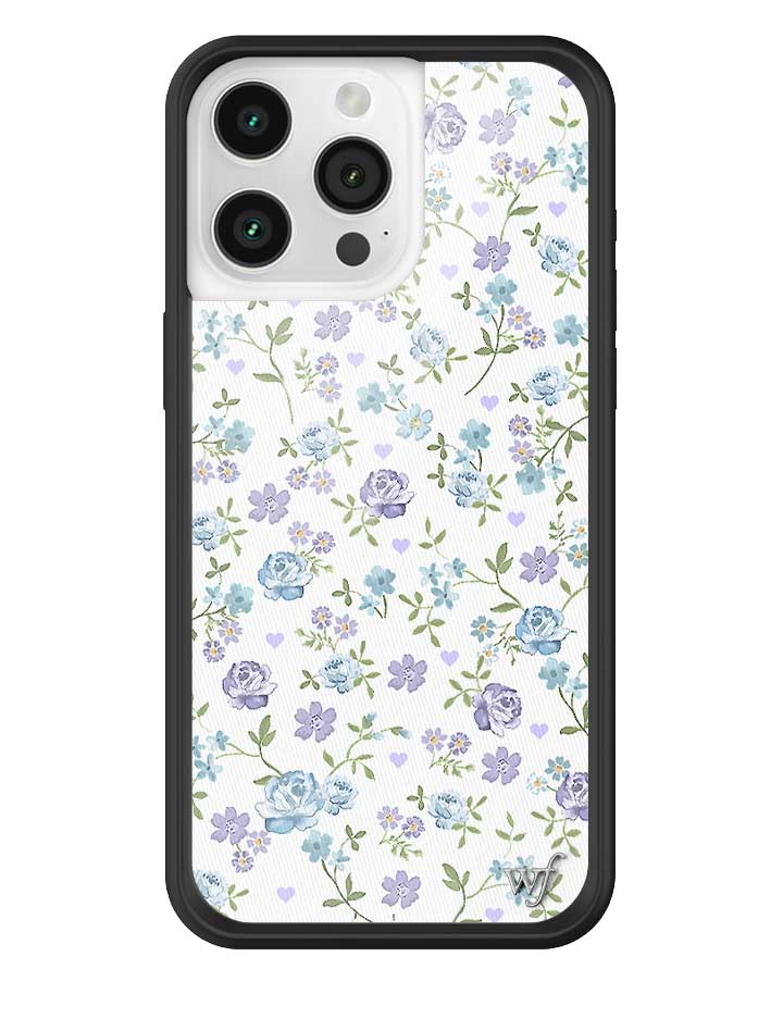 Lilac and Blue Floral iPhone Case
