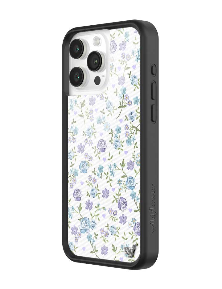 Lilac and Blue Floral iPhone Case