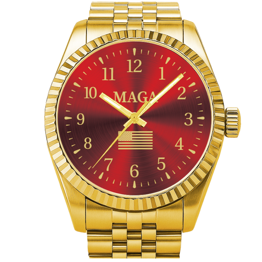 Gold & Red MAGA Watch