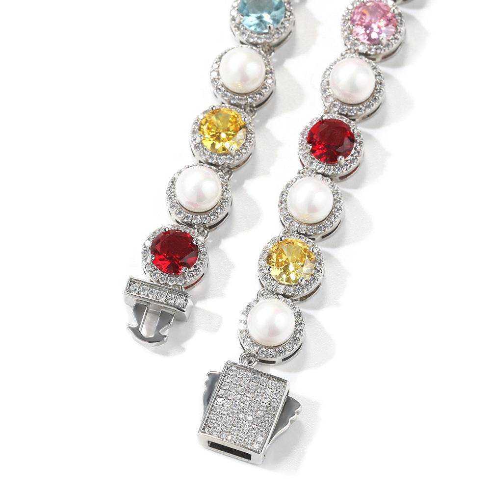 Creative multicolored pearl necklace