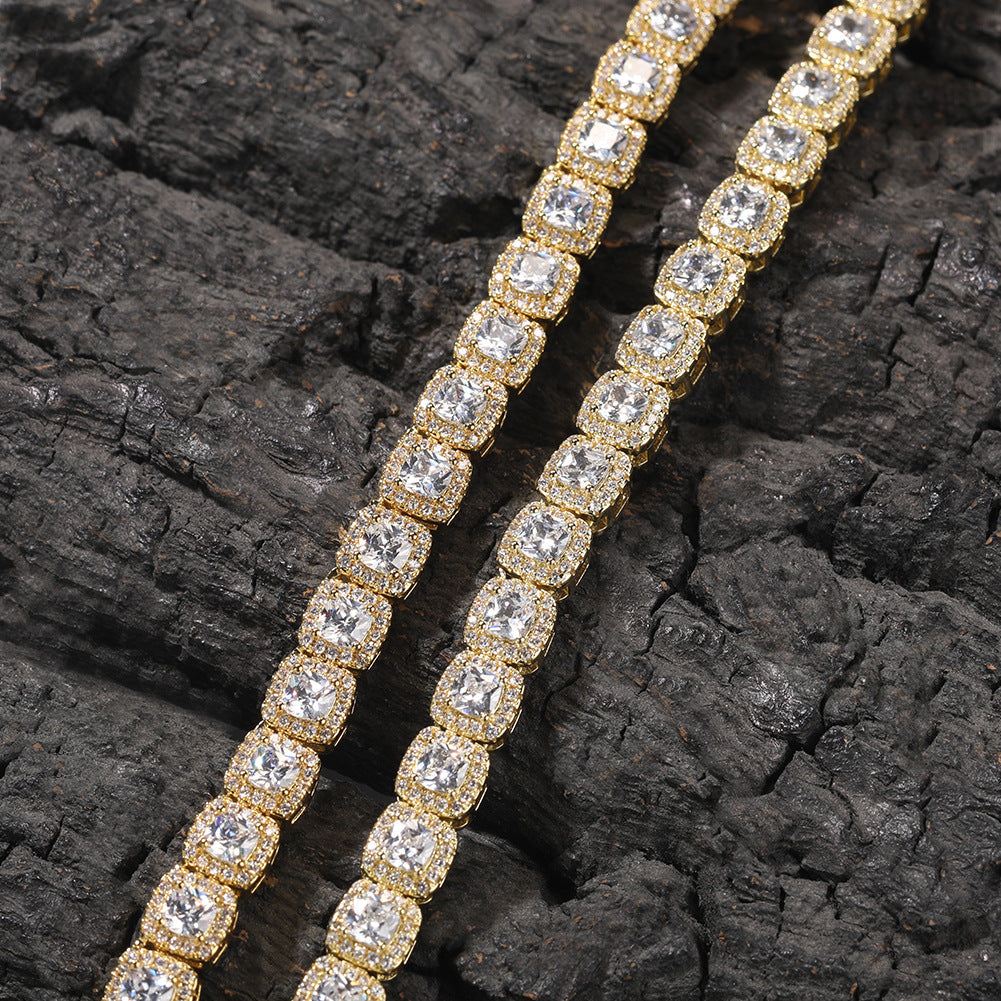 Iced Out Tennis Chain Cubic Zirconia CZ Hip Hop Necklace