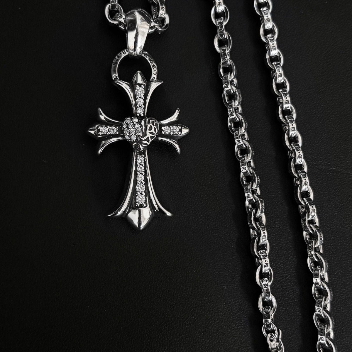 cross love letter chain necklace