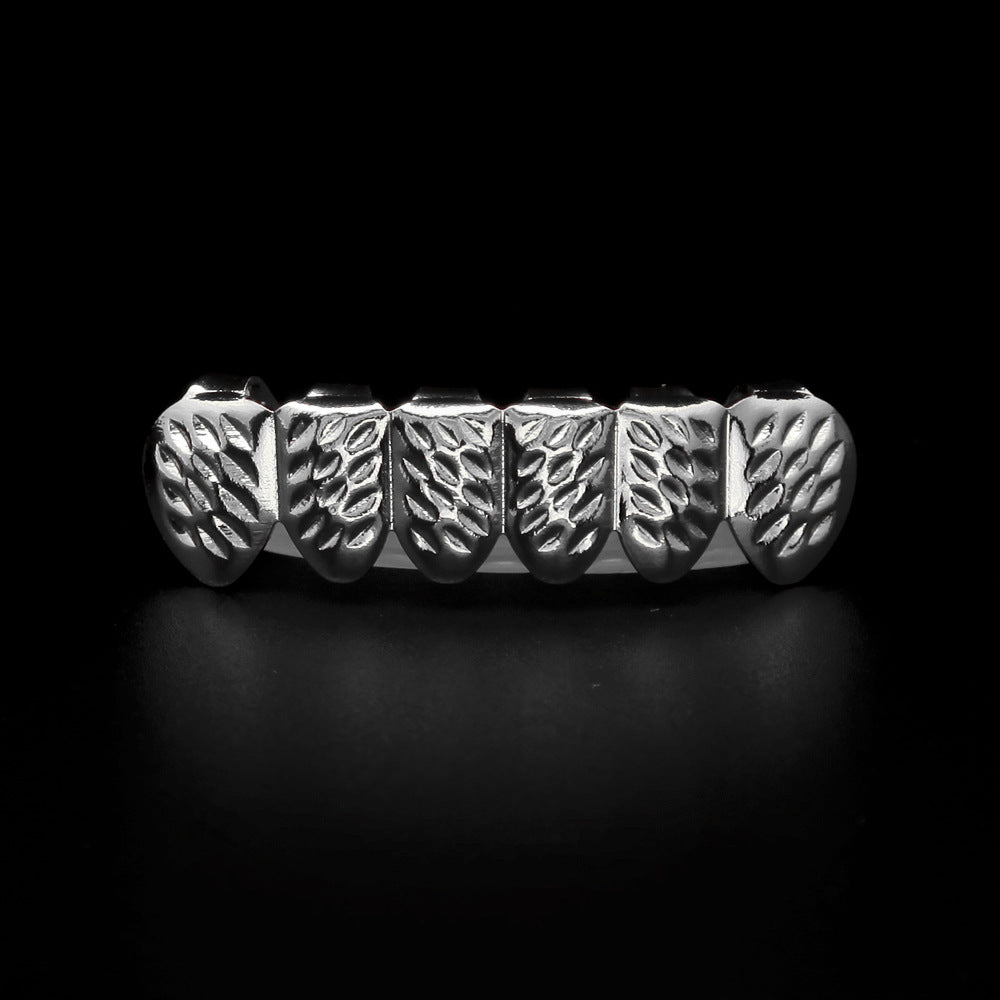 Hip-hop polished braces with gold electroplating