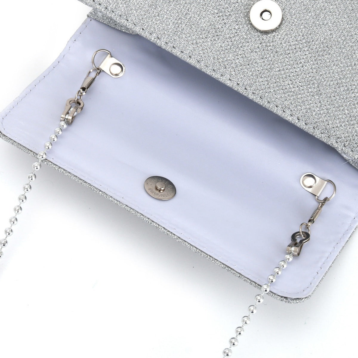 Cross-body underarm single shoulder beaded chain bag