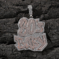 80Sbaby hip-hop diamond necklace