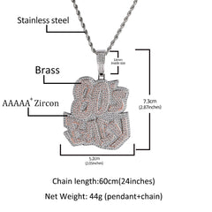 80Sbaby hip-hop diamond necklace