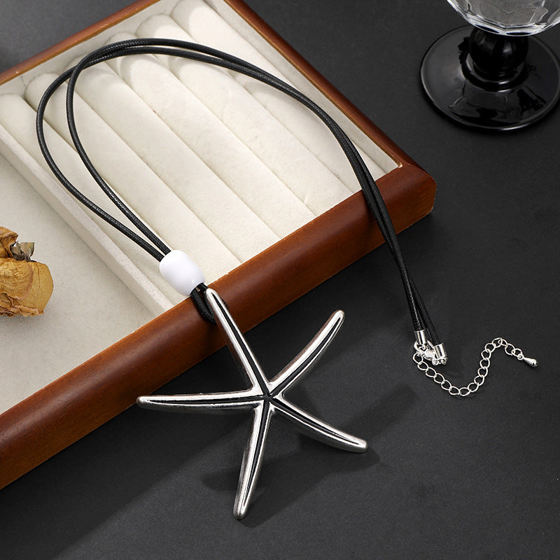 starfish necklace geometric long necklace