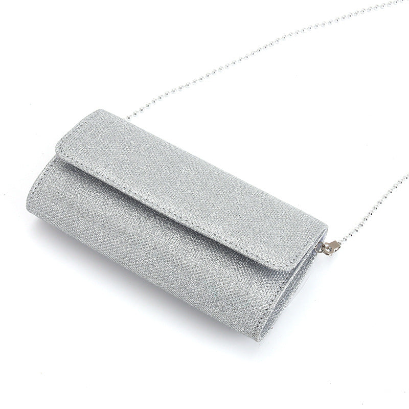 Cross-body underarm single shoulder beaded chain bag