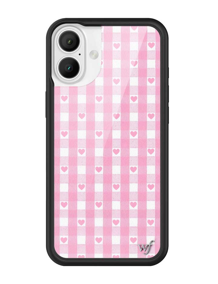 Gingham Hearts | Pink iPhone Case